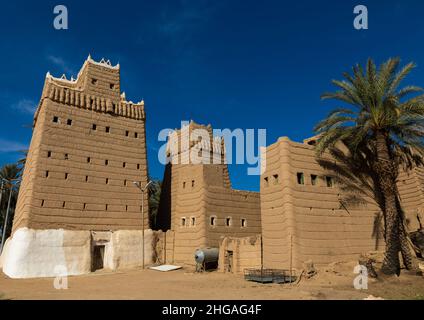 La boue traditionnel vieux maisons, Province de Najran, Najran, Arabie Saoudite Banque D'Images