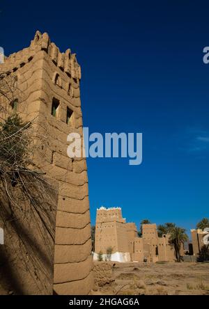 La boue traditionnel vieux maisons, Province de Najran, Najran, Arabie Saoudite Banque D'Images