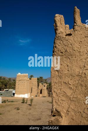 La boue traditionnel vieux maisons, Province de Najran, Najran, Arabie Saoudite Banque D'Images