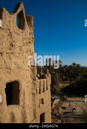 La boue traditionnel vieux maisons, Province de Najran, Najran, Arabie Saoudite Banque D'Images