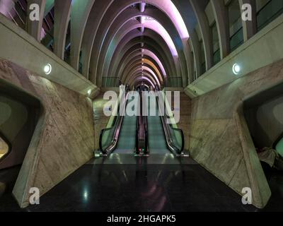 Sous-sol Gare de Liège-Guillemins, Liège, Belgique Banque D'Images