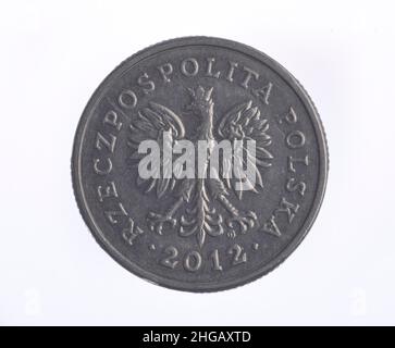 Coin, 1 Zloty, Pologne Banque D'Images