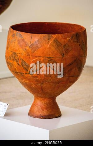 Bateau de poterie peint (Téhéran), 5th Century BC National Museum, Téhéran, Téhéran, Iran Banque D'Images