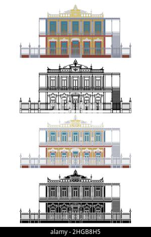 Bien-aimé Solar à Salvador, Brésil Illustration de Vecteur