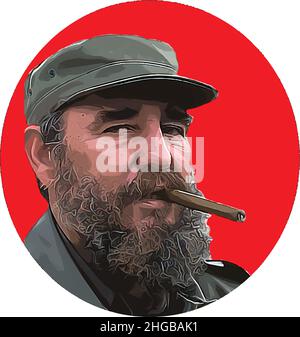 Fidel Castro Illustration de Vecteur