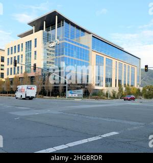 Vue extérieure du siège social de Global Blood Therapeutics dans le sud de San Francisco, en Californie ; GBT est une société biopharmaceutique dans la Silicon Valley. Banque D'Images