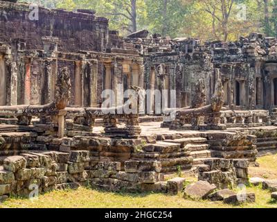 Prasat Bayon, le coeur de la capitale Angkor Thom - Siem Reap, Cambodge Banque D'Images