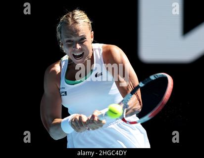 Melbourne, Australie.20th janvier 2022.Anet Kontaveit en deuxième tour d'action Australian Open tennis 2022 Melbourne Park, Australie Day 4 jeudi 20 janvier 2022 PHOTO DE KARL WINTER Credit: Roger Parker/Alay Live News Banque D'Images