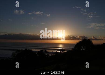 Cabarita Beach Nouvelle-Galles du Sud Australie soleil du matin Banque D'Images