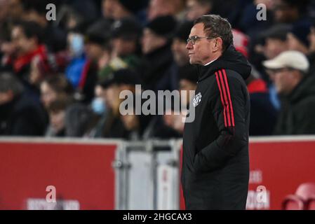 Ralf Rangnick responsable de Manchester United pendant le match Banque D'Images