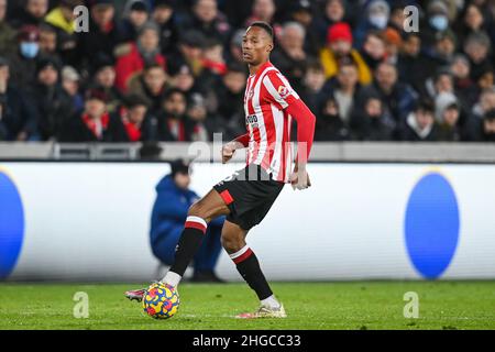 Ethan Pinnock #5 de Brentford pendant le match à, le 1/19/2022.(Photo de Craig Thomas/News Images/Sipa USA) crédit: SIPA USA/Alay Live News Banque D'Images