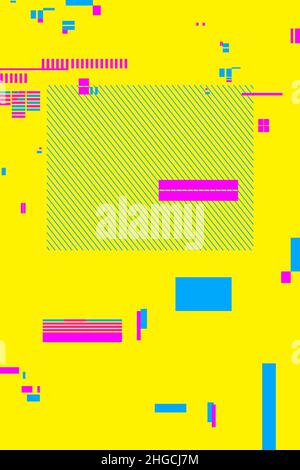 Cyberpunk futuriste Vector composition Glitch texture Illustration de Vecteur