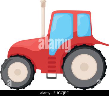 Concept agriculture tracteur récolte grain icône, moderne agricole agrimoteur technique dessin animé illustration vecteur, isolé sur blanc.Formation professionnelle Illustration de Vecteur