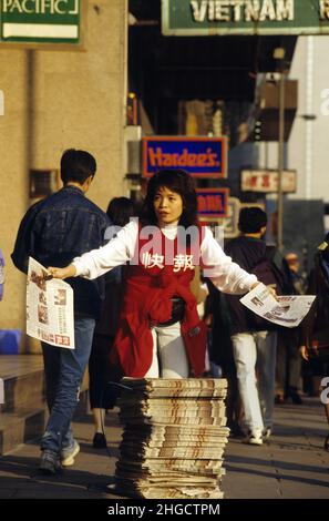 chine hong kong ]quartier des affaires libre presse et information Banque D'Images