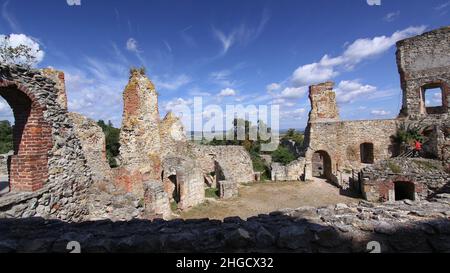 Le château de Boskovice en Moravie du Sud, république tchèque, Europe Banque D'Images