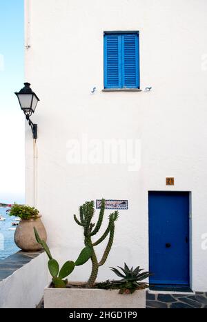 Espagne Costa Brava Cadaques architecture de maison méditerranéenne Banque D'Images