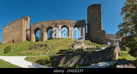 Château de Velhartice dans la région de Plzen, République tchèque, Europe Banque D'Images