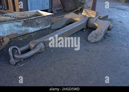 Un gros navire est exposé au Black Country Living Museum, décembre 2021 Banque D'Images