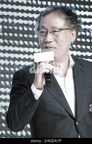 Byun Heebong assister à la première coréenne de Netflix sortie "Okja" à Times Square à Séoul, Corée du Sud. Banque D'Images