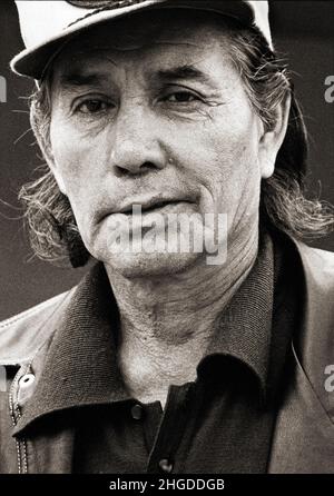 JAY SILVERHEELS, l'acteur indien mohawk qui a joué Ton sur le spectacle de télévision Lone Ranger et plus tard est devenu un jockey de course de harnais. 1975, Californie. Banque D'Images