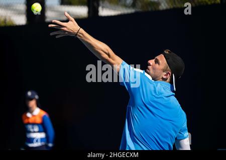 Melbourne, Australie.20th janvier 2022.MELBOURNE, AUSTRALIE - JANVIER 20 : Tallon Griekspoor des pays-Bas dans son match des doubles hommes avec Andrea Vavassori d'Italie lors de l'Open d'Australie 2022 au Melbourne Park le 20 janvier 2022 à Melbourne, Australie (photo d'Andy Astfalck/Orange Pictures) Credit: Orange pics BV/Alay Live News Banque D'Images