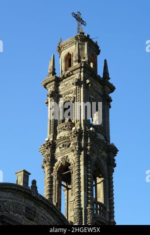 Église de San Cristóbal, Templo de San Cristobal, Puebla, Heroica Puebla de Zaragoza, État de Puebla, Mexique, Amérique du Nord Banque D'Images