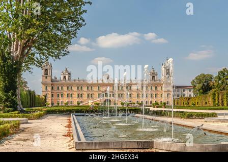 Le parc du Palais Ducal, connu sous le nom de Reggia di Colorno, Emilia Romagna, Italie Banque D'Images