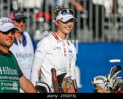 Orlando, Floride, États-Unis.20th janvier 2022.Nelly Korda lors de la partie 1st du tournoi de champions Hilton Grand Vacations qui s'est tenu au Lake Nona Golf & Country Club à Orlando, Floride Roméo T Guzman/CSM/Alay Live News Banque D'Images