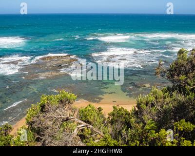 Seascape on the Great Ocean Walk - Crayfish Bay, Victoria, Australie Banque D'Images