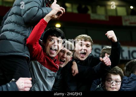 LONDRES, ROYAUME-UNI.20th JANVIER lors du match de la Carabao Cup entre Arsenal et Liverpool au stade Emirates, Londres, le jeudi 20th janvier 2022.(Credit: Tom West | MI News) Credit: MI News & Sport /Alay Live News Banque D'Images