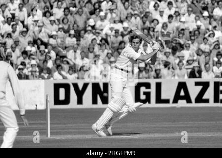 David Hookes (Australie) batting, Angleterre contre Australie, 5th Test Match, The Oval, Londres,Angleterre 25 - 30th août 1977 Banque D'Images