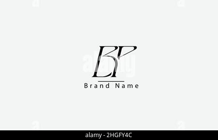 BP PB B P modèle de monogramme de logo vectoriel abstrait Illustration de Vecteur