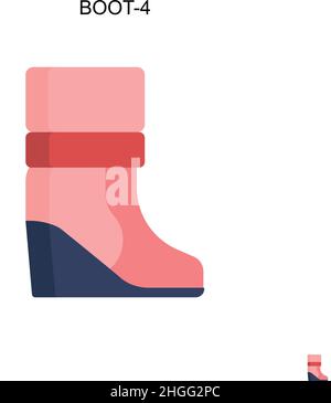 Icône vecteur simple Boot-4. Pictogramme moderne couleur parfaite sur contour modifiable.Icônes Boot-4 pour votre projet d'entreprise Illustration de Vecteur