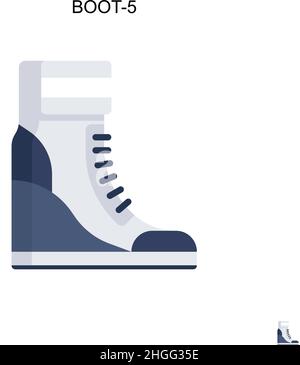 Icône vecteur simple Boot-5. Pictogramme moderne couleur parfaite sur contour modifiable.Icônes Boot-5 pour votre projet d'entreprise Illustration de Vecteur