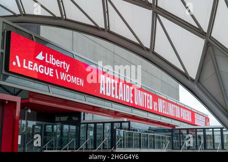 Adélaïde, Australie.21st janvier 2022.Adelaide, Australie méridionale, Jalua à l'extérieur du stade Coopers avant le match Liberty A-League Women's entre Adelaide United et Wellington Phoenix au stade Coopers d'Adélaïde, en Australie.NOE Llamas/SPP crédit: SPP Sport Press photo./Alamy Live News Banque D'Images