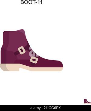 Icône vecteur simple Boot-11. Pictogramme moderne couleur parfaite sur contour modifiable.Icônes Boot-11 pour votre projet d'entreprise Illustration de Vecteur