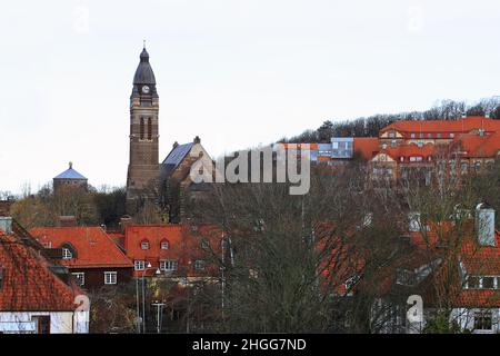 Panorama aérien de l'église Haga Oscar Fredrik, Goteborg Suède, Göteborg Banque D'Images