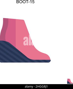 Icône vecteur simple Boot-15. Pictogramme moderne couleur parfaite sur contour modifiable.Icônes Boot-15 pour votre projet d'entreprise Illustration de Vecteur