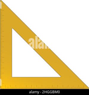 Vecteur de dessin animé d'icône de triangle en plastique.Instrument d'angle.Outil géométrie Illustration de Vecteur