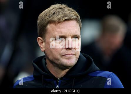 Photo du dossier datée du 04-12-2021 du directeur de Newcastle United Eddie Howe qui a confirmé que Newcastle se lancera samedi dans un voyage potentiellement controversé en Arabie Saoudite après leur match de la Premier League à Leeds.Date de publication : vendredi 21 janvier 2022. Banque D'Images