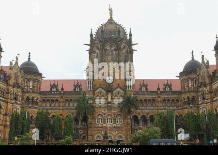 Chattapati Shivaji Maharaj Terminus Mumbai, Maharashtra, Inde. Banque D'Images