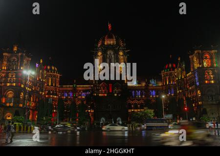 Gare de CSMT, Mumbai, Maharashtra, Inde. Banque D'Images
