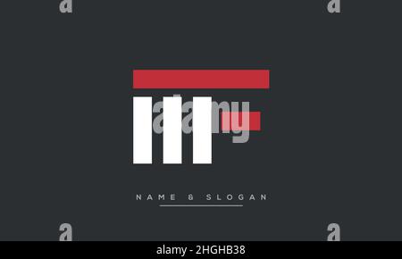 Lettre moderne abstraite MF, logo FM.Vecteur d'icône MF, FM initial minimal Illustration de Vecteur