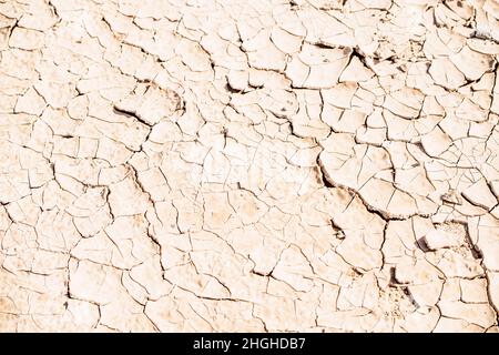 Terre de boue sèche crépitée au Maroc. Banque D'Images