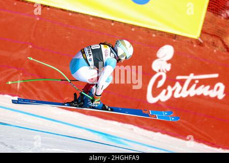 Priska NUFER (SUI) pendant la coupe du monde de ski 2022 FIS - femmes Super Giant, course de ski alpin à Cortina d'Ampezzo, Italie, janvier 21 2022 Banque D'Images