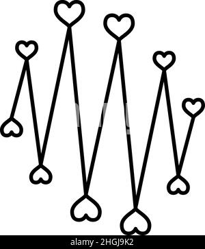 Vecteur d'icône Contour de la ligne de fréquence cardiaque Illustration de Vecteur