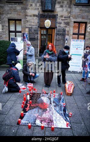 Proteste gegen den sexuellen Missbrauch in der kath.Kirche. Banque D'Images