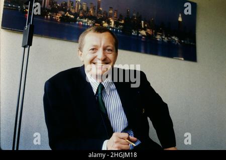 Archives 80ies : Jean-Michel Aulas, Président de la compagnie CEGID et du club de football Olympique Lyonnais, Lyon, France Banque D'Images