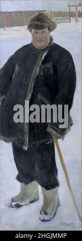 Boris Mikhaïlovitch Koustodiev - Portrait d'un propriétaire foncier P Warfolomev Banque D'Images