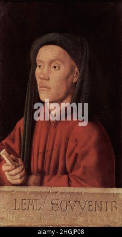 Ritratto di giovane detto Timoteo - huile sur bois 34,5 x 19 cm - Van Eyck Jan Banque D'Images